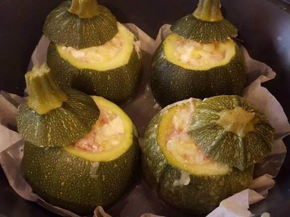 Courgettes rondes farçies