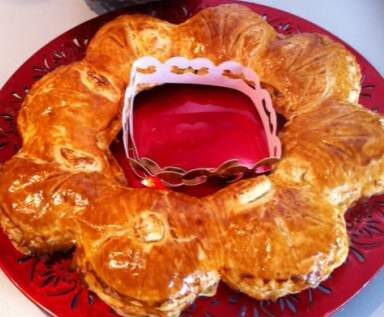 Couronne de mini galettes des rois à la frangipane, oranges confites et nutella