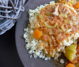 Couscous d'agneau au safran et aux légumes