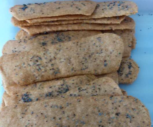 Crackers apéritif à tartiner à la farine de lentilles corail