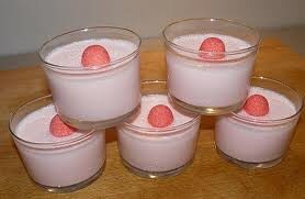 crème dessert à la fraise