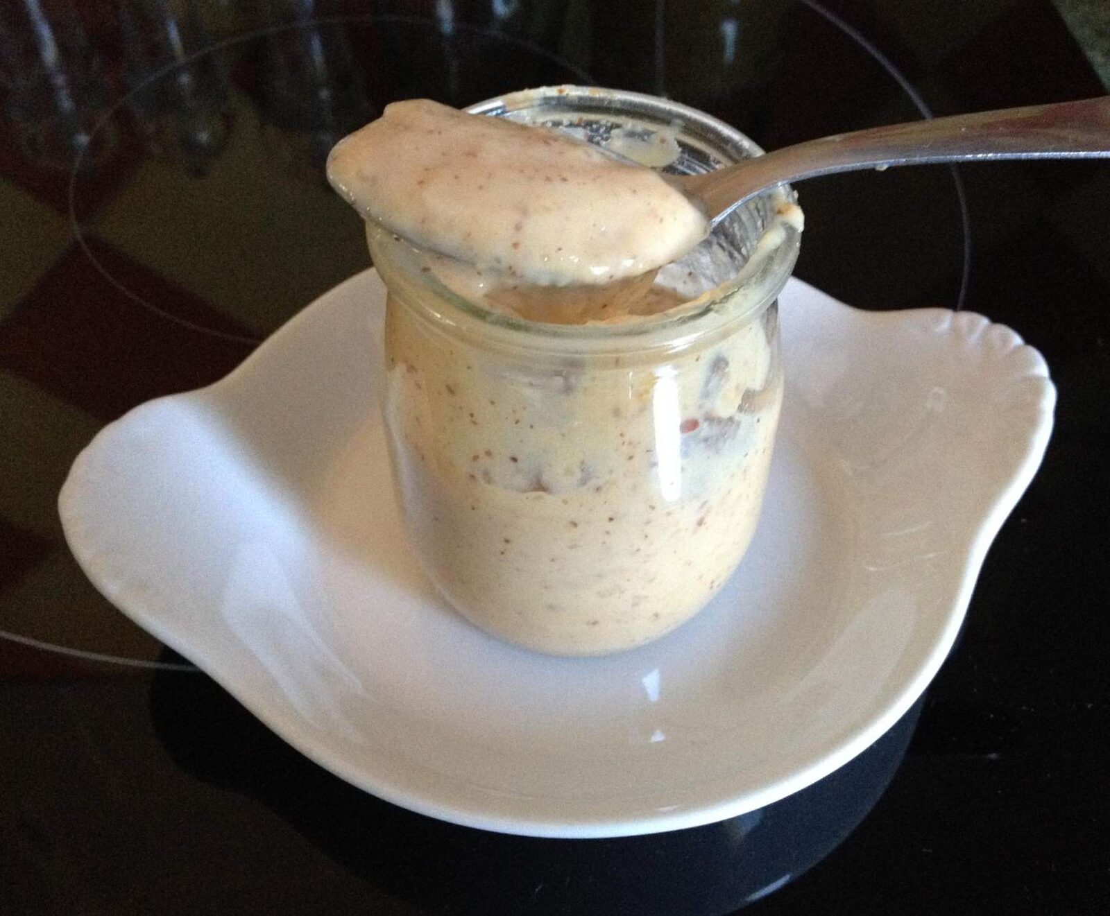 Crème dessert au pralin amande