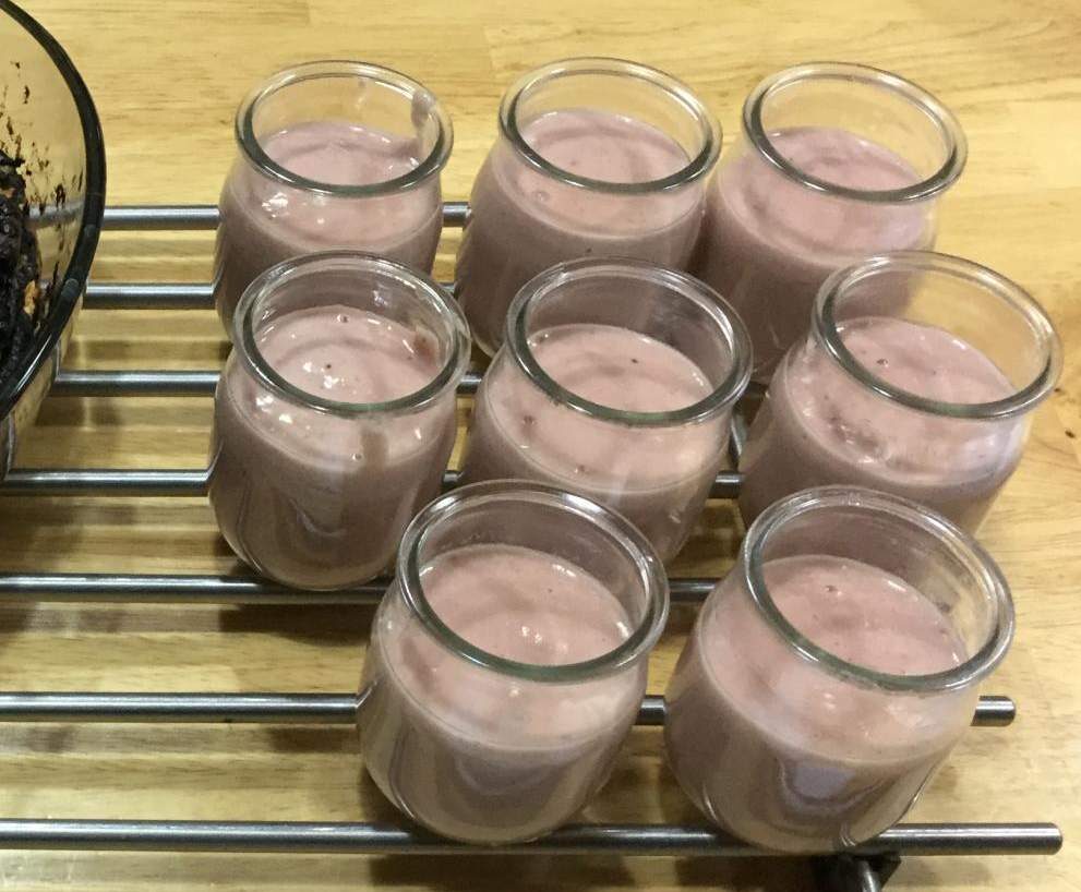 crème dessert aux fraises