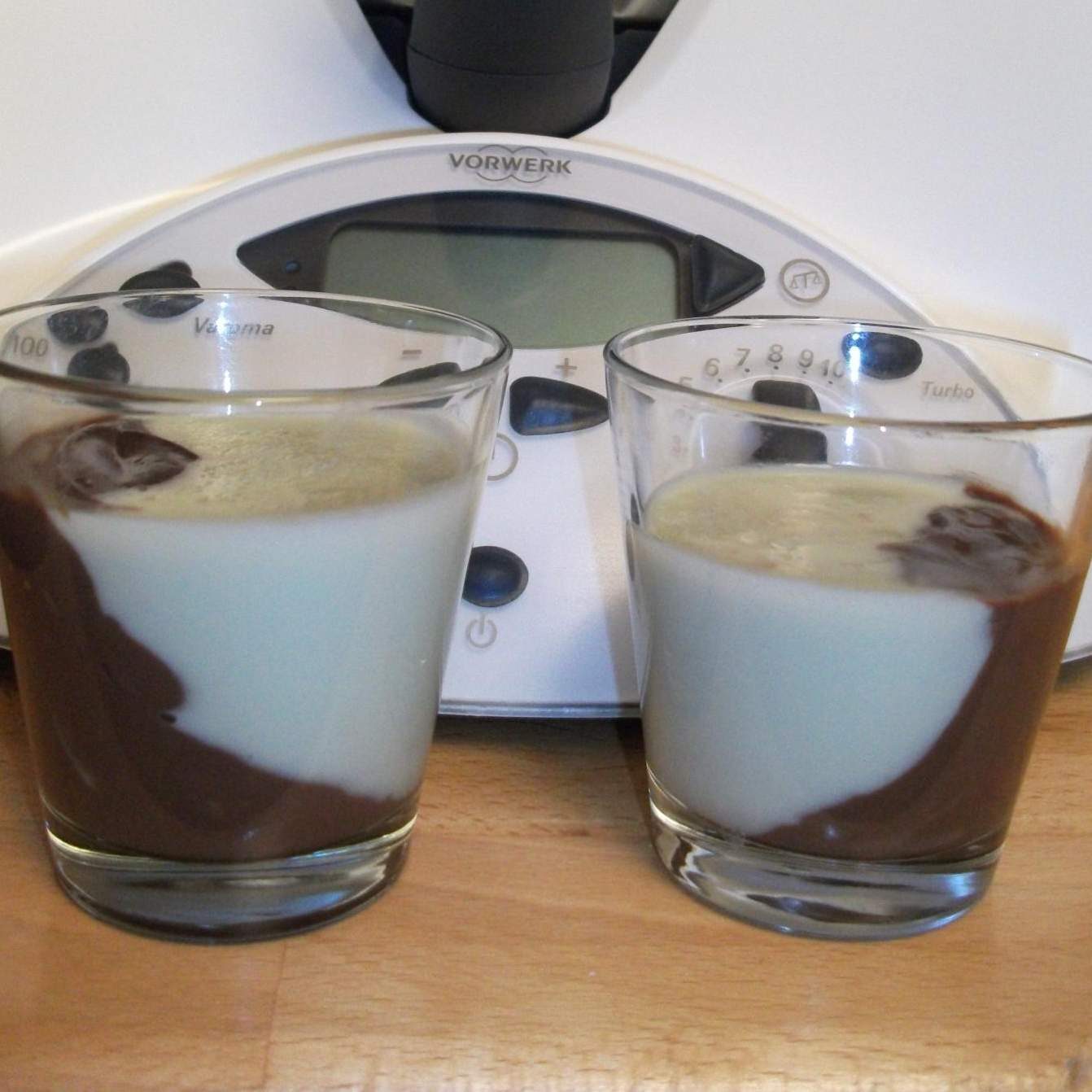 Crème dessert duo choco-menthe