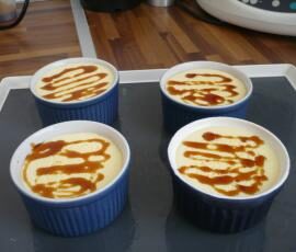 Crème vanille nappage caramel