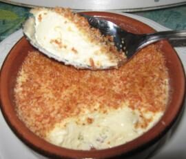 Crèmes brûlées au roquefort et chapelure de Parme au varoma