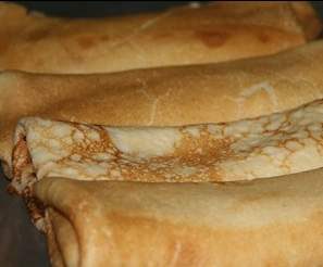 Crêpes fourées béchamel, jambon et gruyère