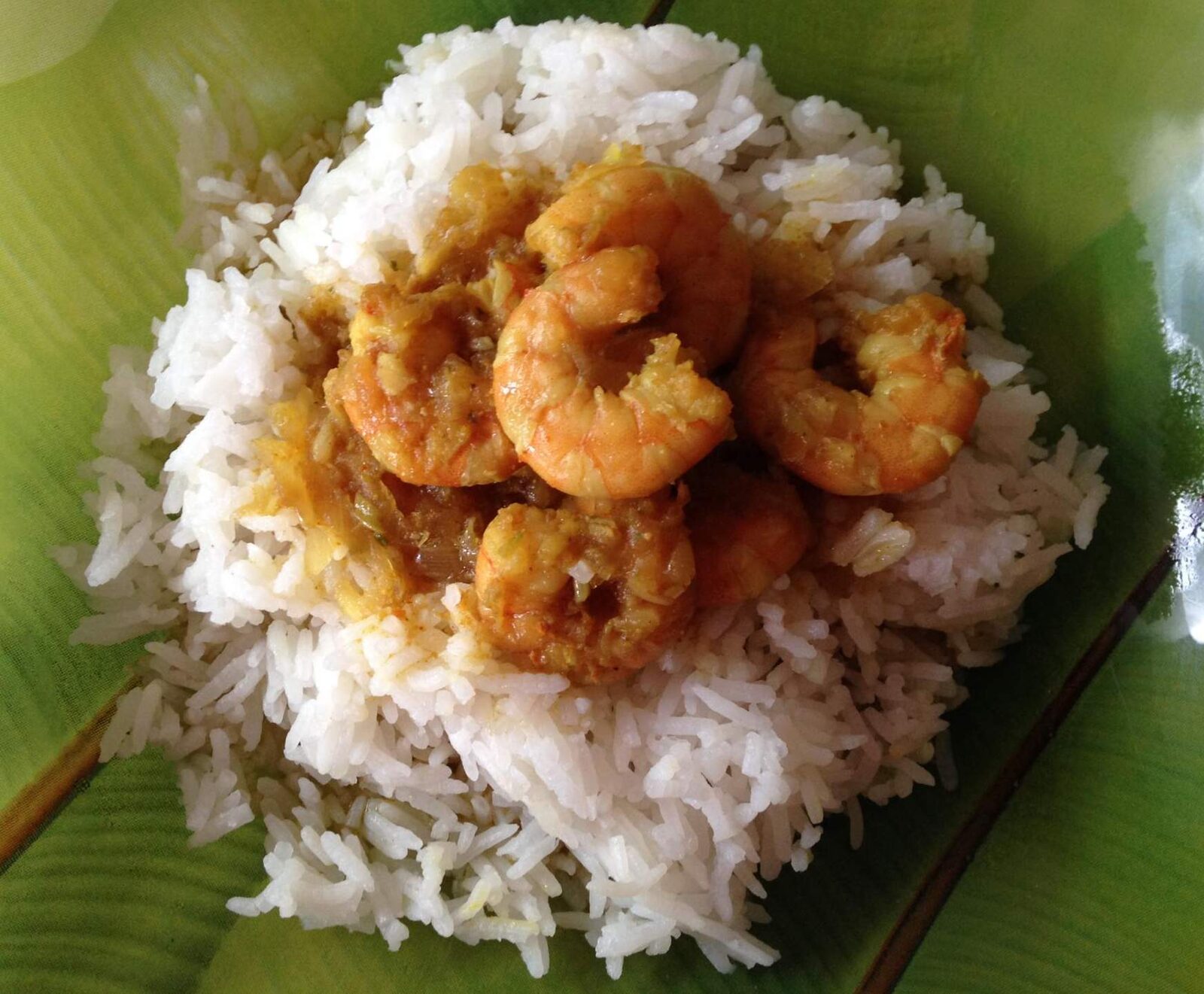 Crevettes sauce curry My