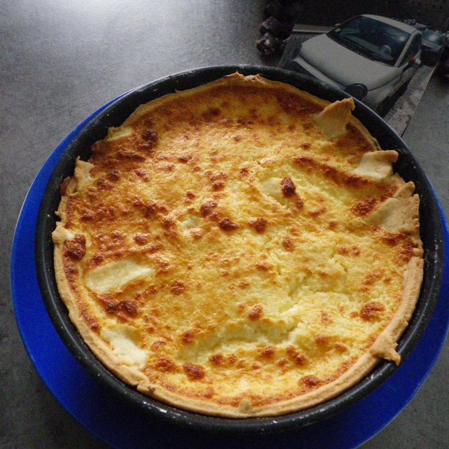 Crostata (tarte) ricotta, crème pâtissière et citron