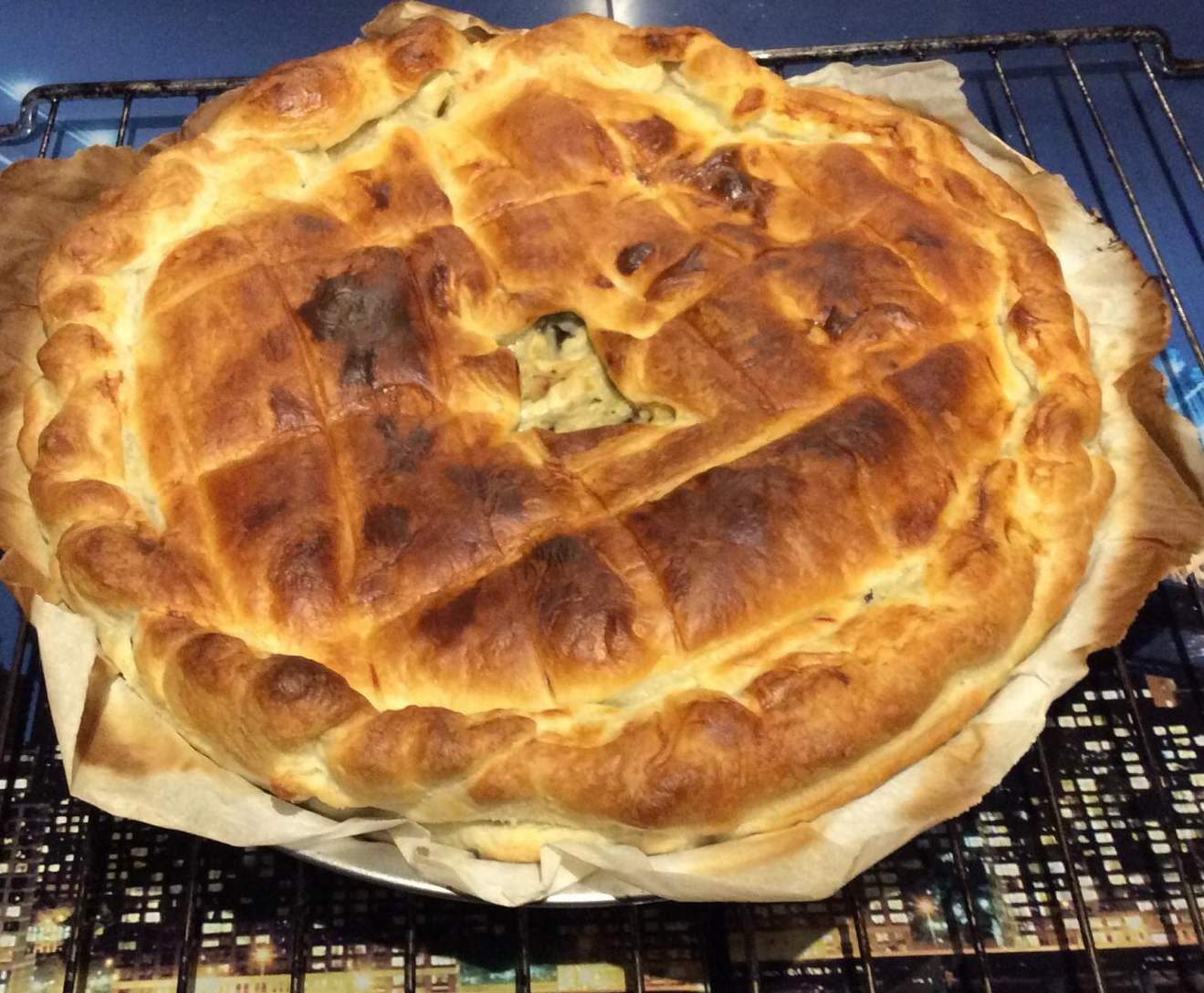 Croustade poulet champignons.