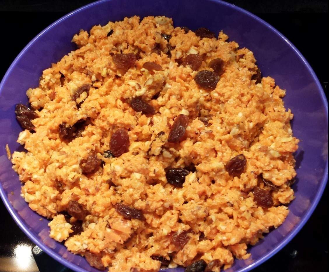 Crudités d'automne: carotte, potiron, roquefort....