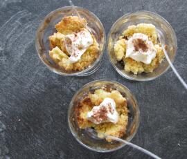 Crumble choco-poires-banane