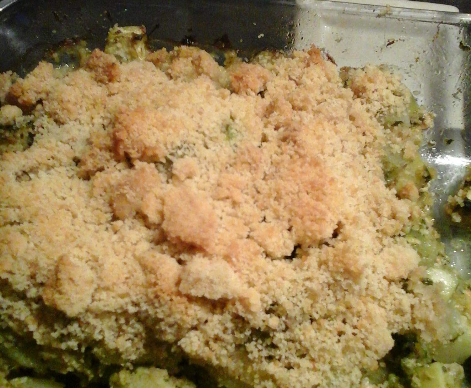 Crumble courgettes saumon pesto