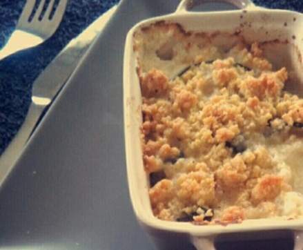 crumble de courgette et chèvre
