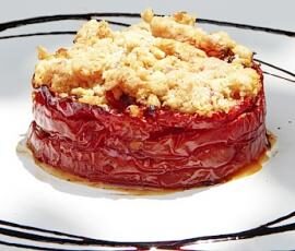 Crumble de tomates au parmesan