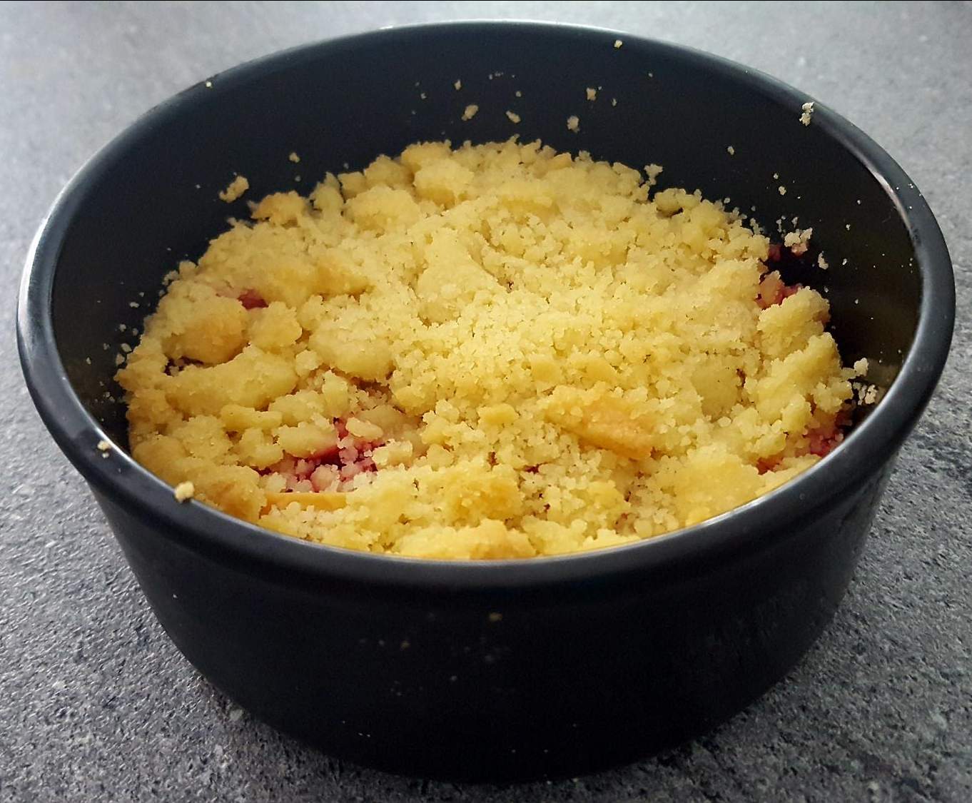Crumble framboise chocolat blanc