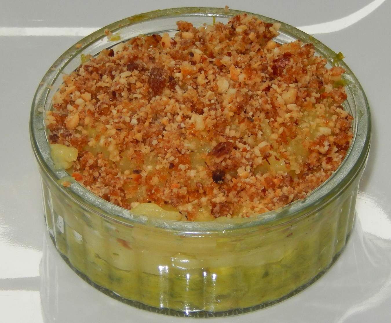 crumble poireaux pomme de terre et amandes