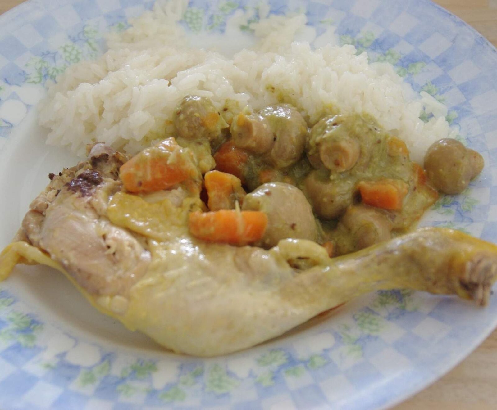 Cuisse de poulet et ses petits légumes