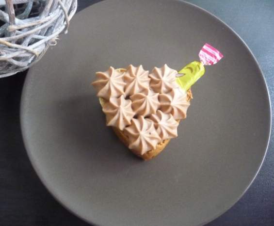 Cupcakes aux carambars (muffins vanille, topping mascarpone et ganache carambar)