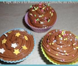 Cupcakes Banane & sa ganache au Chocolat