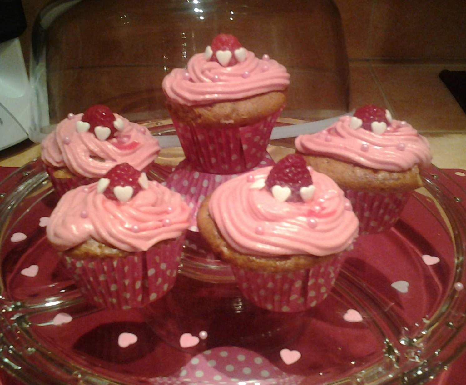 cupcakes coeur framboise et yaourt