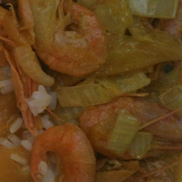 Curry de crevettes et mangues