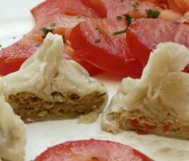 DimSum farcis de poulet;poivrons champignons et gingembre