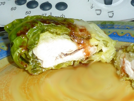 Dinde en papillote de chou vert au Comté
