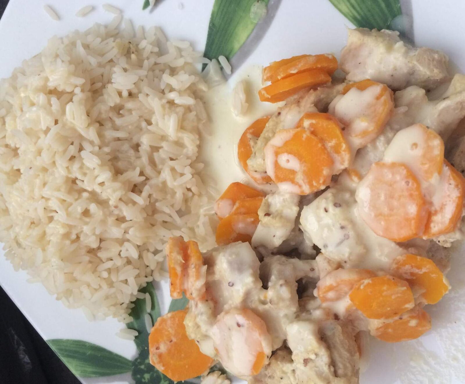 dinde et ses carottes sauce au vin blanc