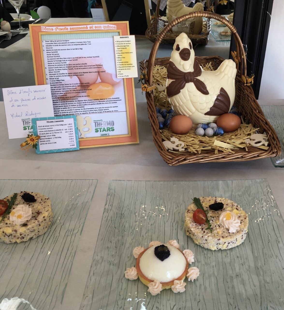 Dôme d’œufs saumoné et son quinoa