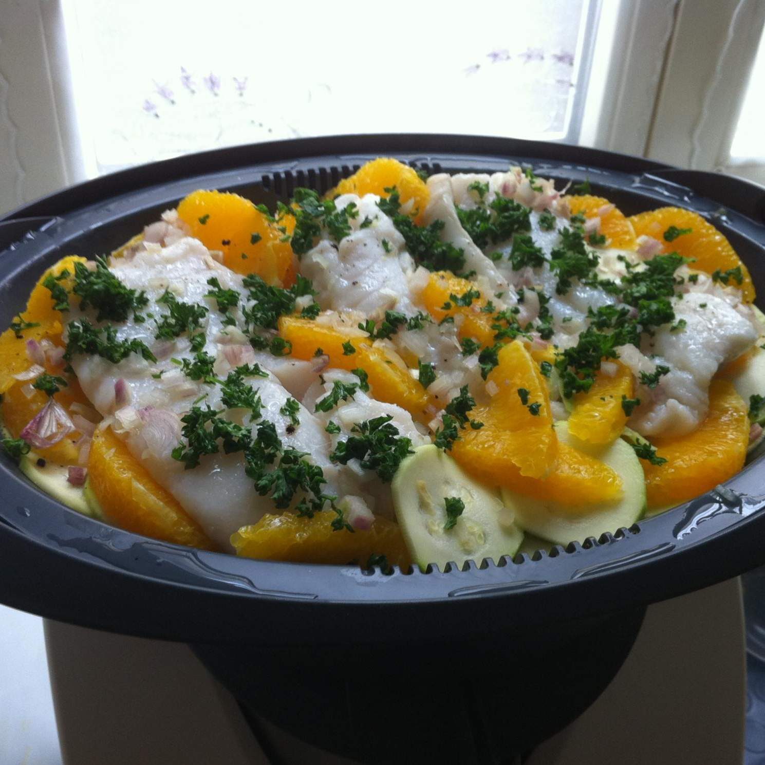 Dos de cabillaud à l'orange