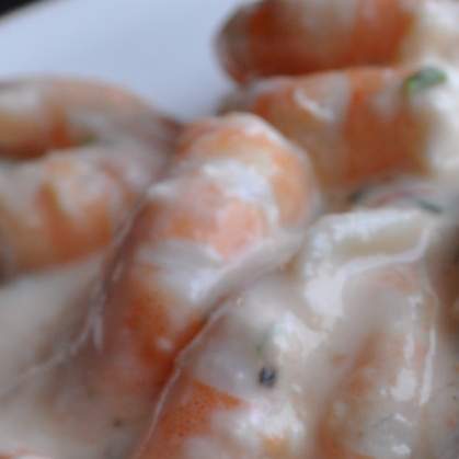 Dos de cabillaud sauce crevettes