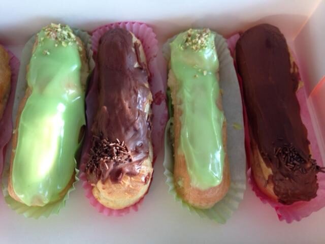 Eclairs Chocolat, vanille et pistache