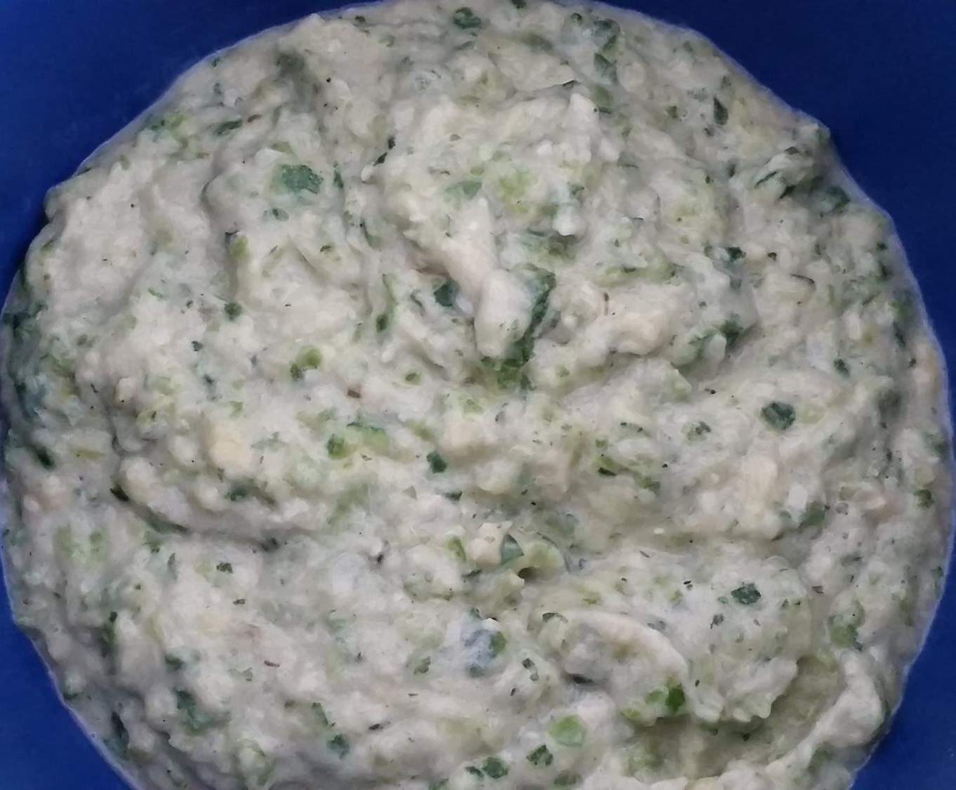 écrasé de courgette au boursin