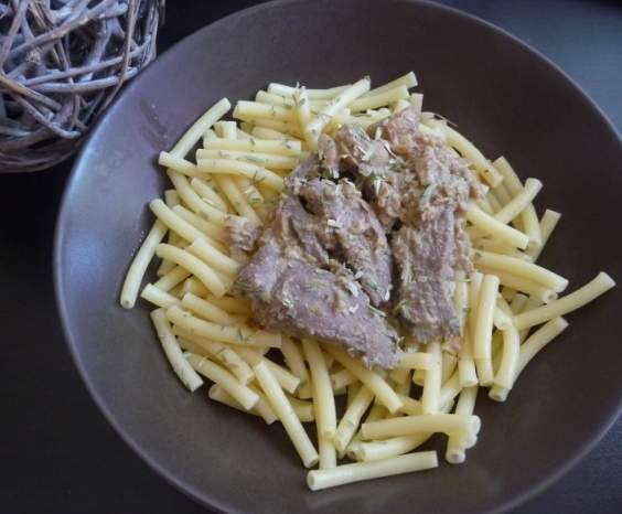 Emincé de boeuf aux champignons