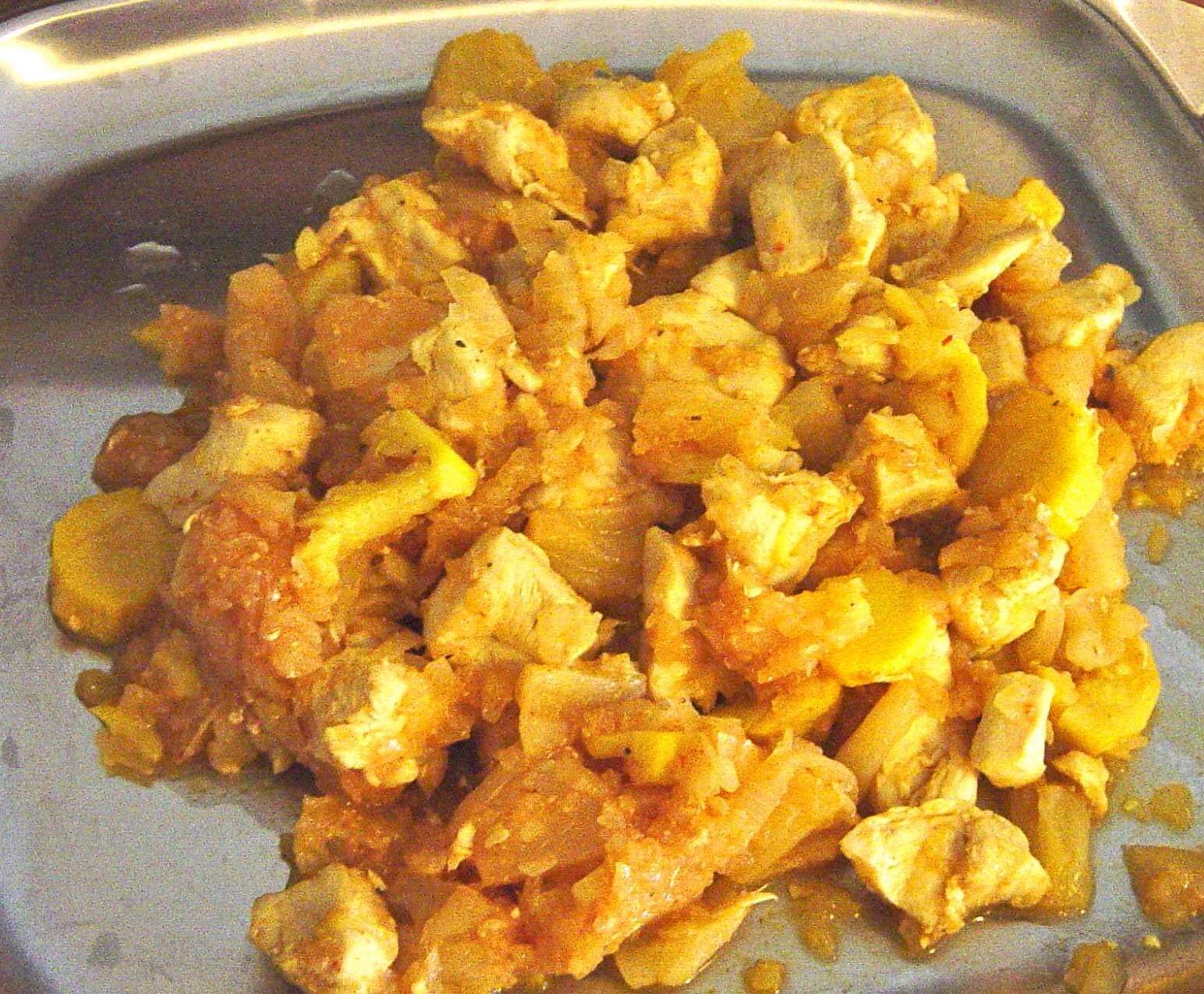 Émincé de poulet/dinde à l'ananas