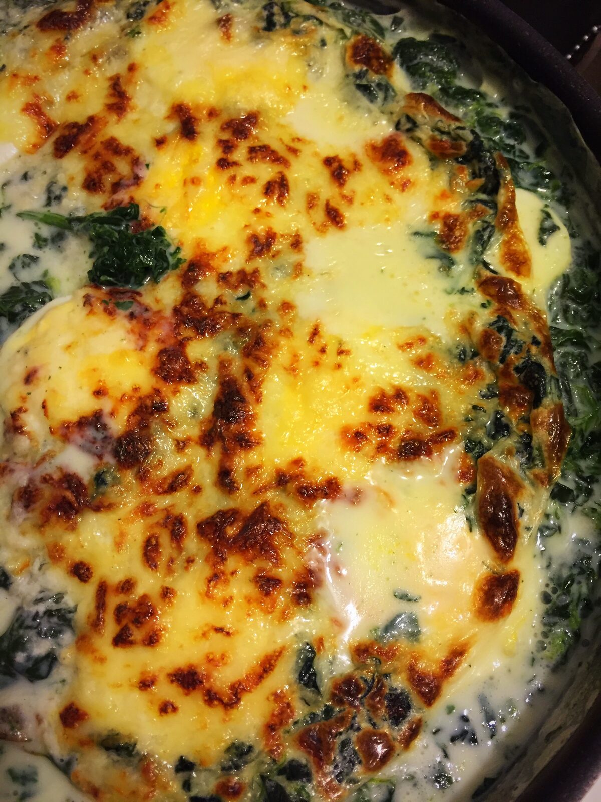 Epinards et oeufs durs à la béchamel LIGHT