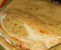 Escalope sauce moutarde et ses legumes