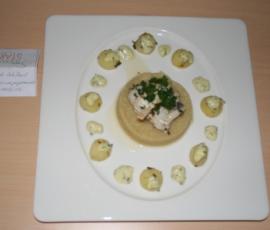 Filet de Cabillaud et ses accompagnements, sauce messine