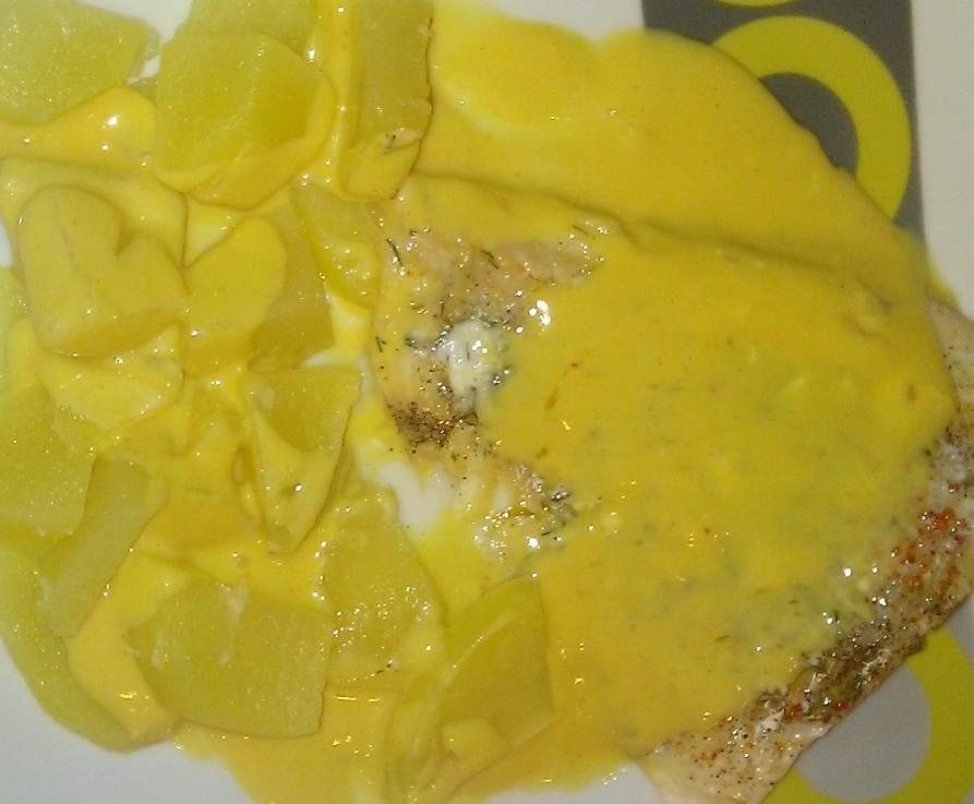 filet de cabillaud pomme de terre et sa sauce