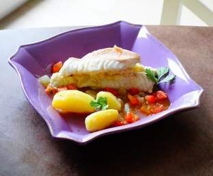 Filet de dorade à la vapeur de citron et son accompagnement