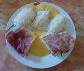 Filet de poisson au jambon cru