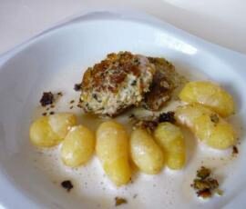 FILET MIGNON AUX NOISETTES, POMMES DE TERRE ET ECUME DE BIERE