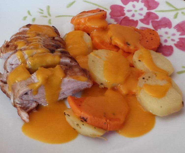 Filet mignon de porc avec sa sauce à l'orange