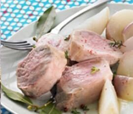 Filet mignon et navets nouveaux