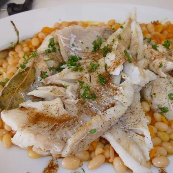 Filets de lieu jaune et de rougets aux cocos de Paimpol