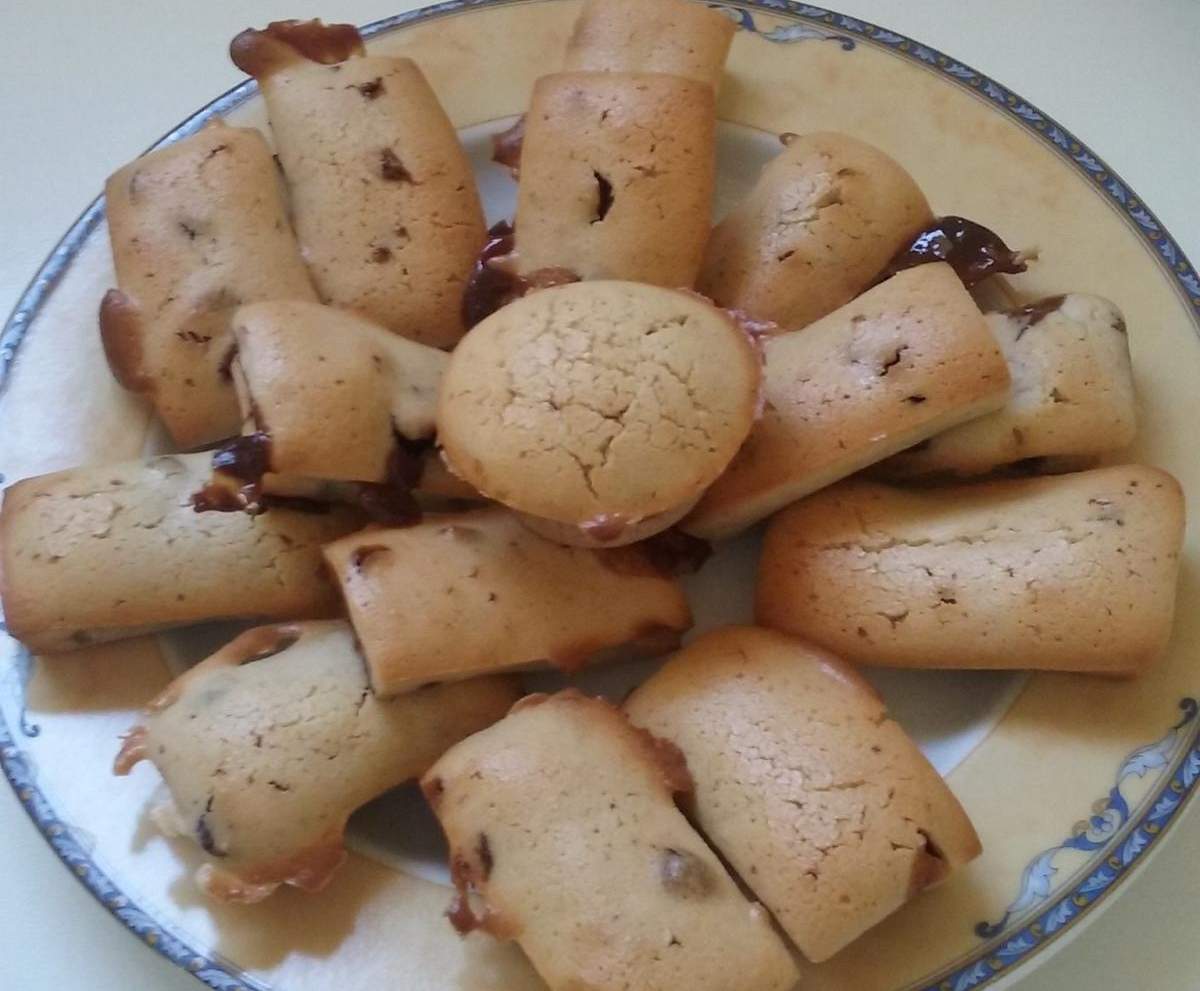 Financiers aux carambars et pépites de chocolat