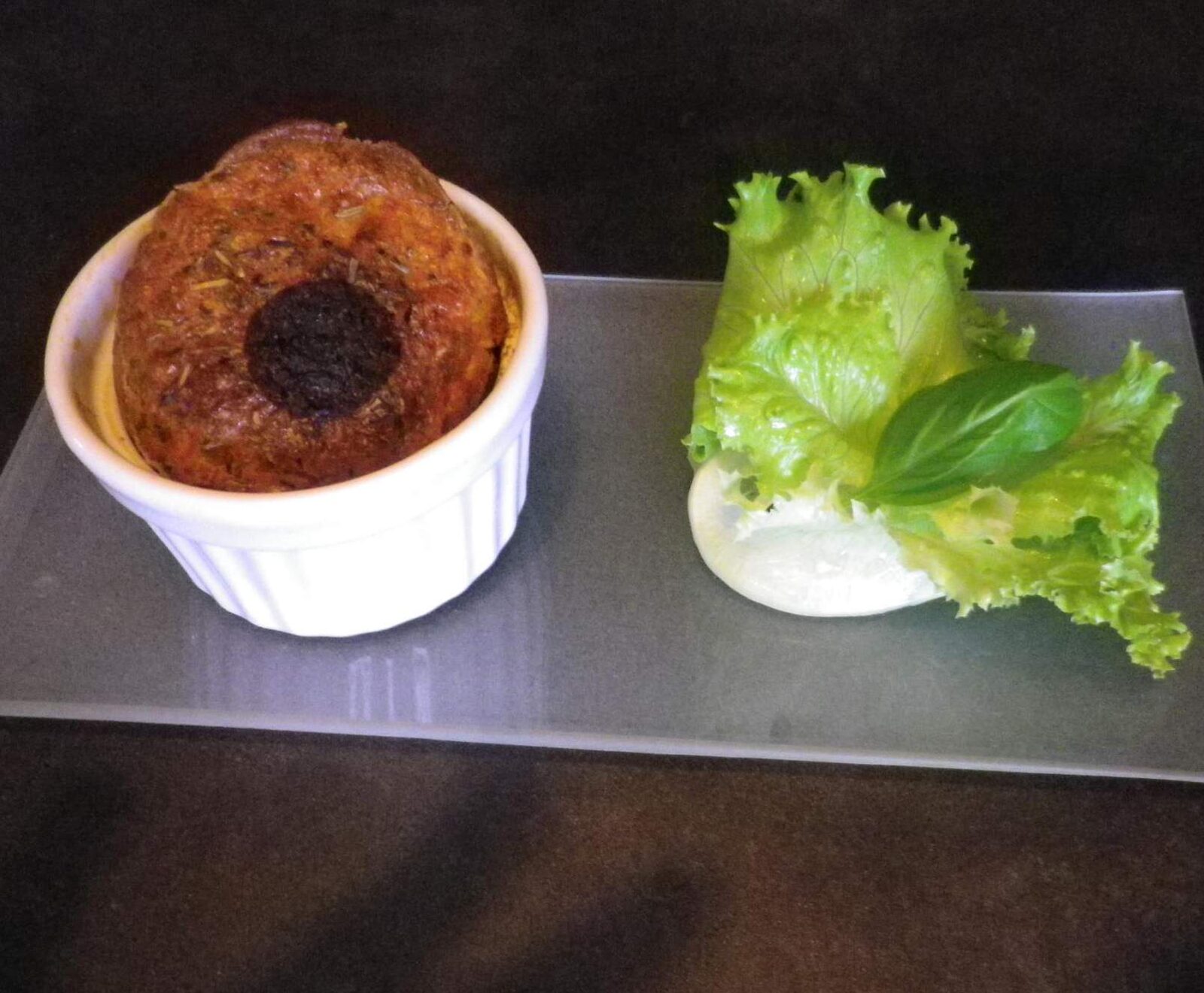 FLAN AU CHORIZO ET AU CHEVRE