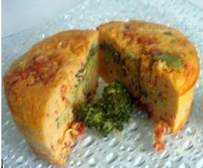 Flan de brocoli au chorizo