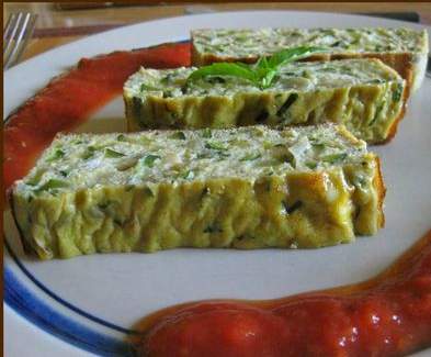 Flan de courgettes et son concassé de tomate